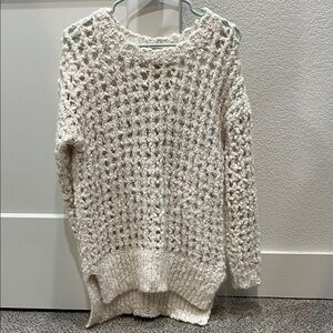 Alythea Cream Open-Knit Sweater Small
